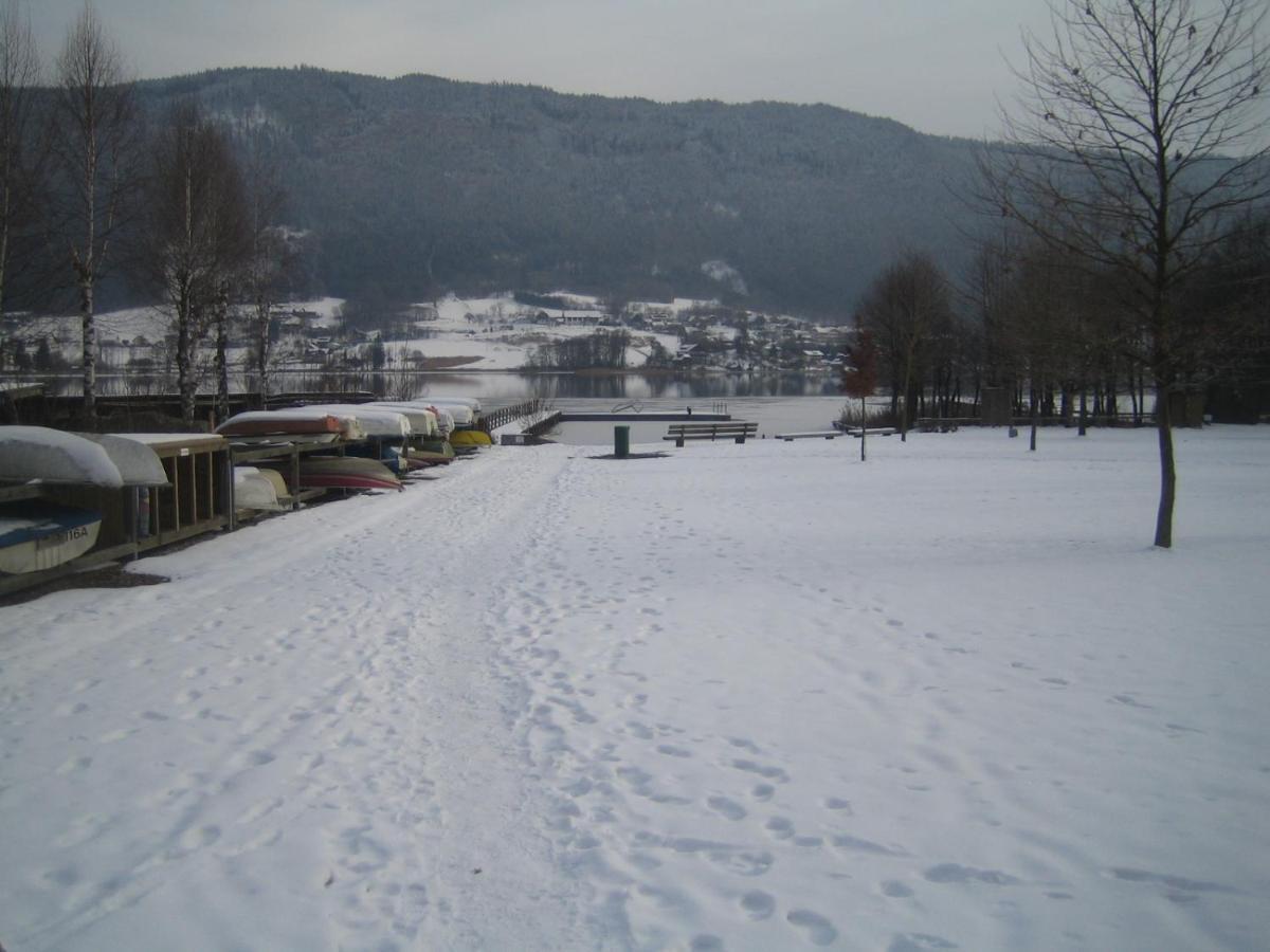 Kaernten Ossiacher See Apartment Zwei Zimmer Ferienwohnung Direkter Seezugang Strand Beheizte Schwimmhalle Bodensdorf Buitenkant foto